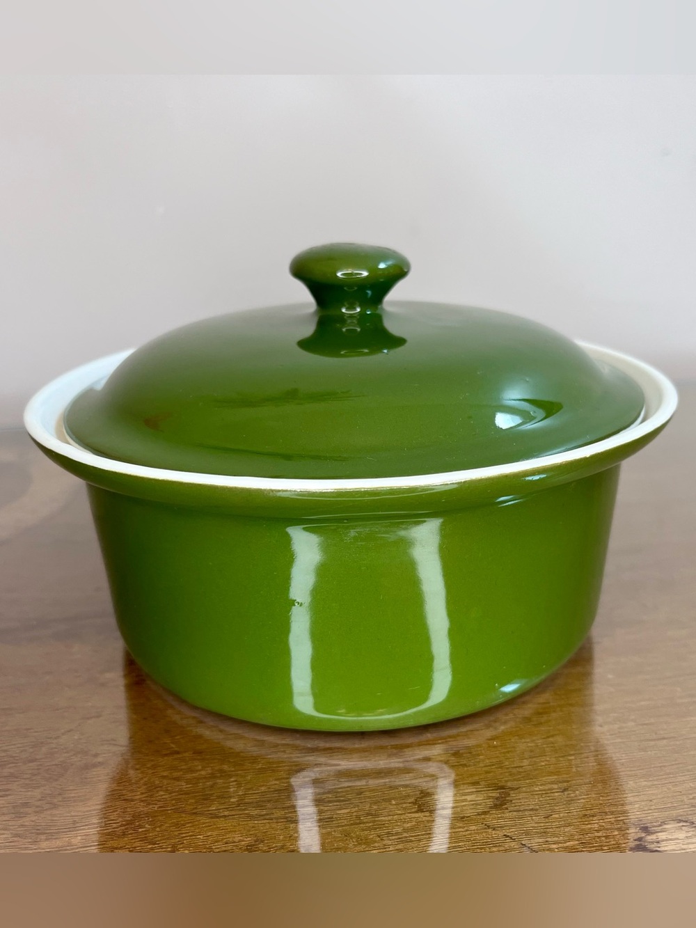 Vintage Hall Casserole w/Vented Lid, Forest Green, 7-1/2” Round, #67